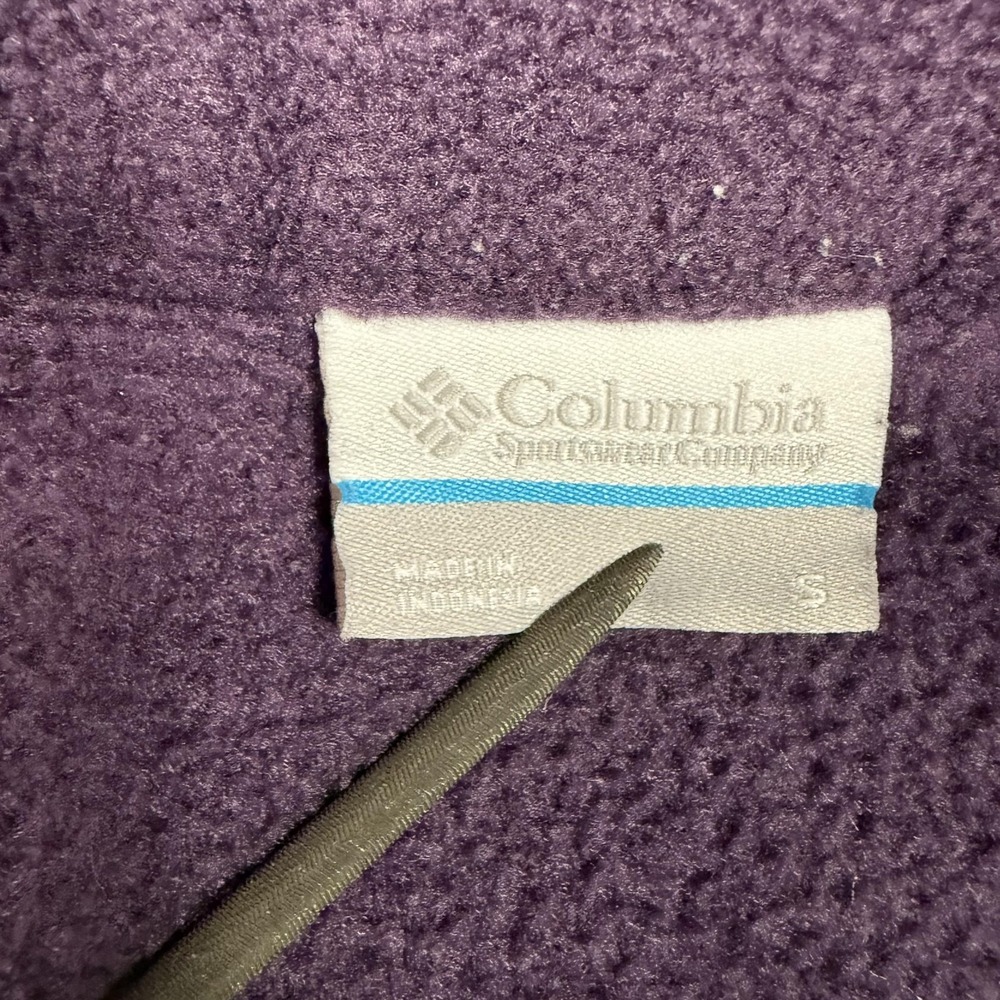 Columbia Jacket Womens Small Purple Fleece Full Zip Stand Collar Pockets Hiking - Picture 5 of 11